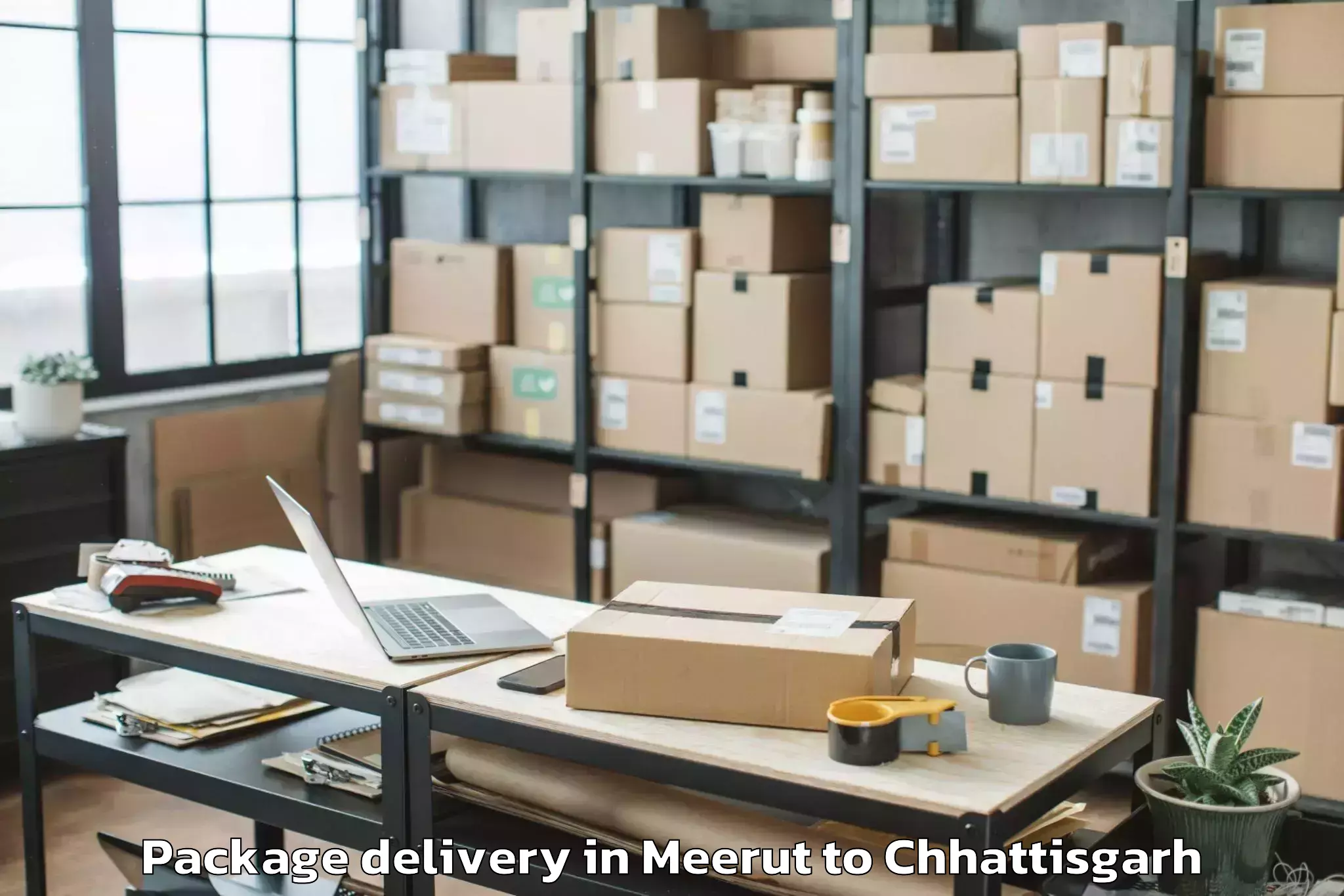 Expert Meerut to Ambikapur Package Delivery